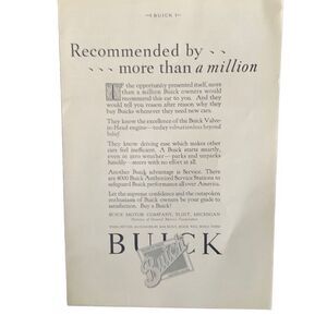 Vintage 1927 Buick More Than A Million Ad Advertisement